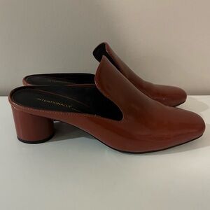 Intentionally Blank Patent Leather Mules